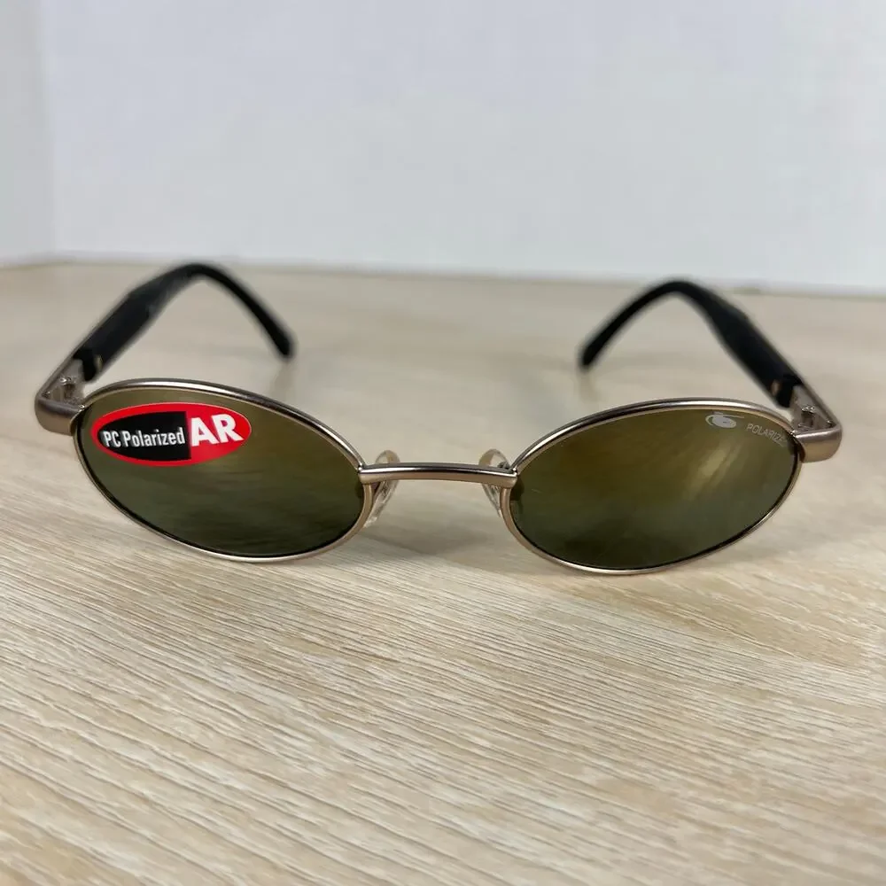 NWOT Vintage Bolle Beryl 2.0 Sunglasses Polarized Oval Metal Italy Y2K